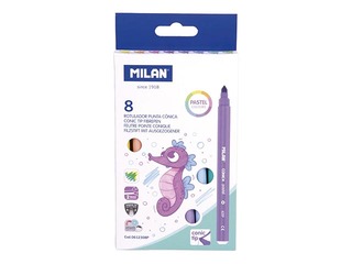 Flomāsteri Milan, 8 pasteļkrāsas
