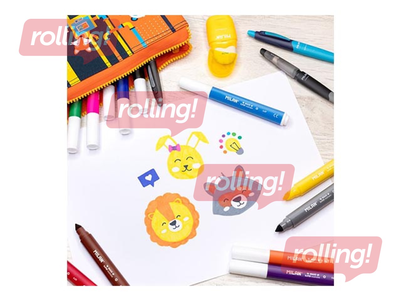 Flomāsteri Milan Maxi, 12 krāsas