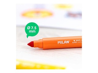 Viltpliiatsid Milan Maxi, hästi väljapestav, 12 värvi