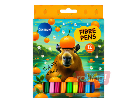 Фломастеры Centrum CAPYBARA, 12 цветов