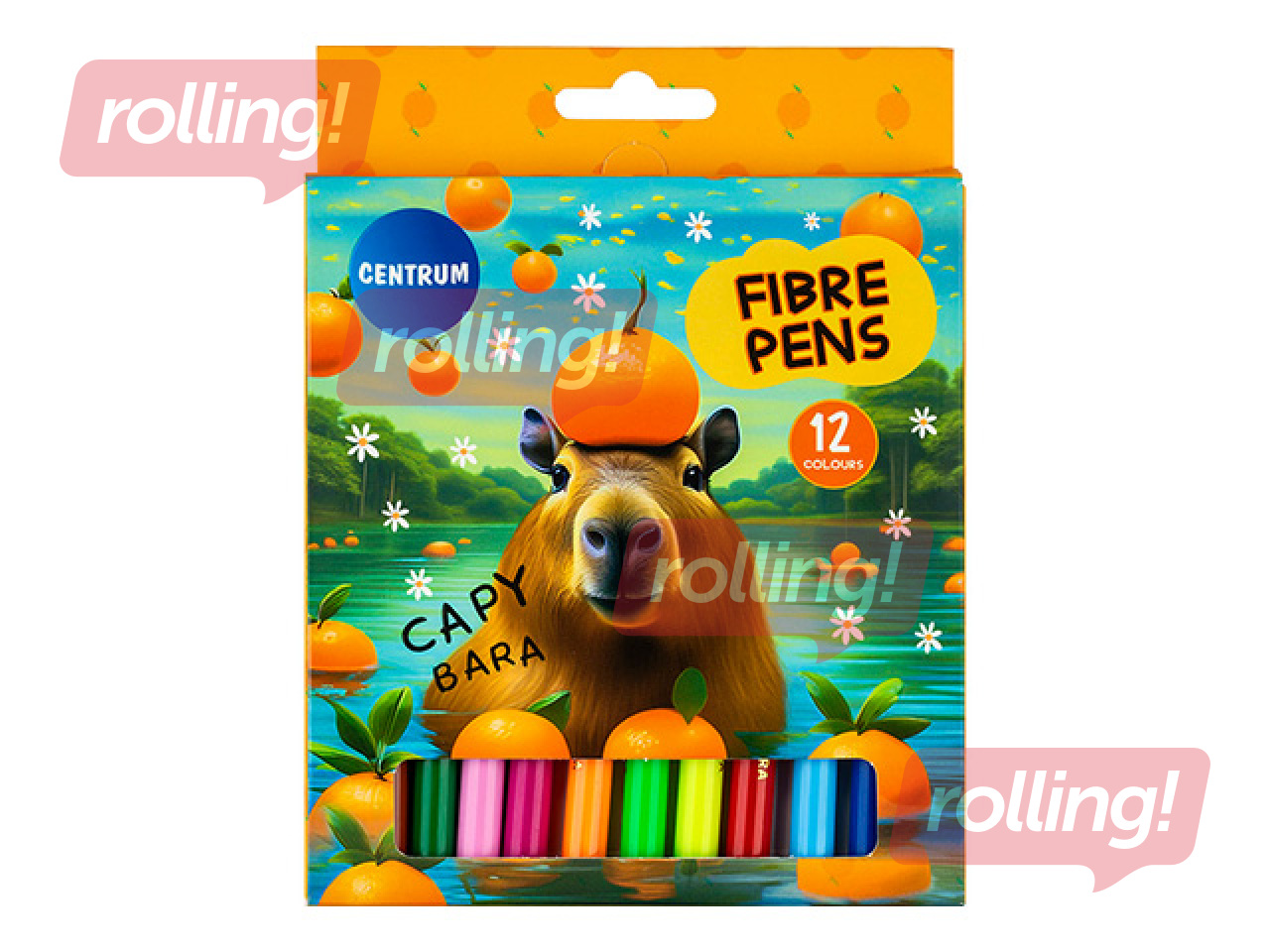 Фломастеры Centrum CAPYBARA, 12 цветов