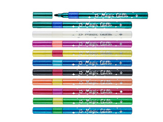 Flomāsteri Centrum, JUMBO, MAGIC GLITTER, 10 krāsas