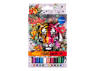 Фломастеры Centrum, JUMBO, MAGIC GLITTER, 10 цветов