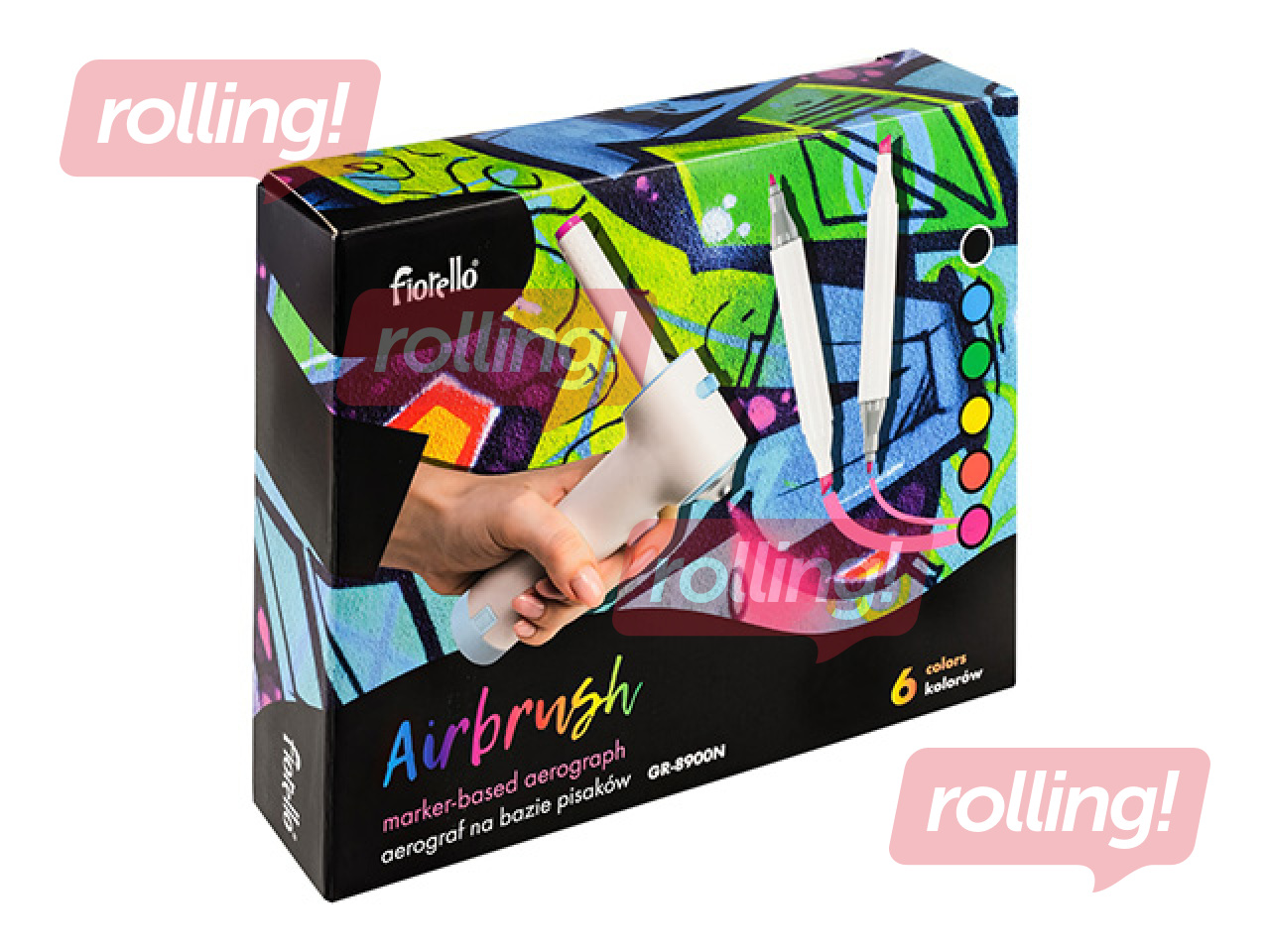 Blow markers Fiorello GR-8900N, 6 colors