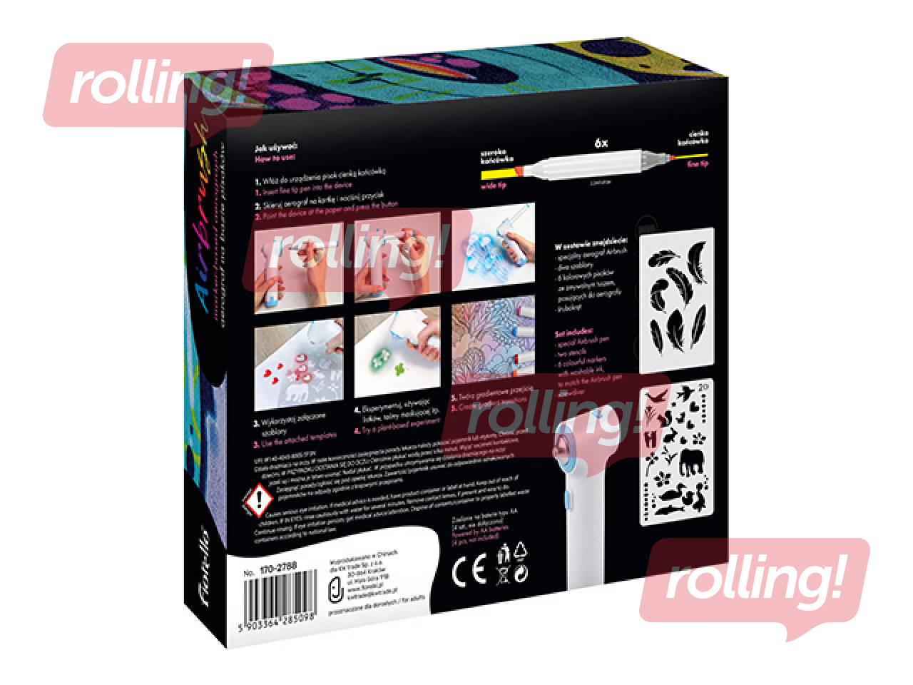 Blow markers Fiorello GR-8900N, 6 colors