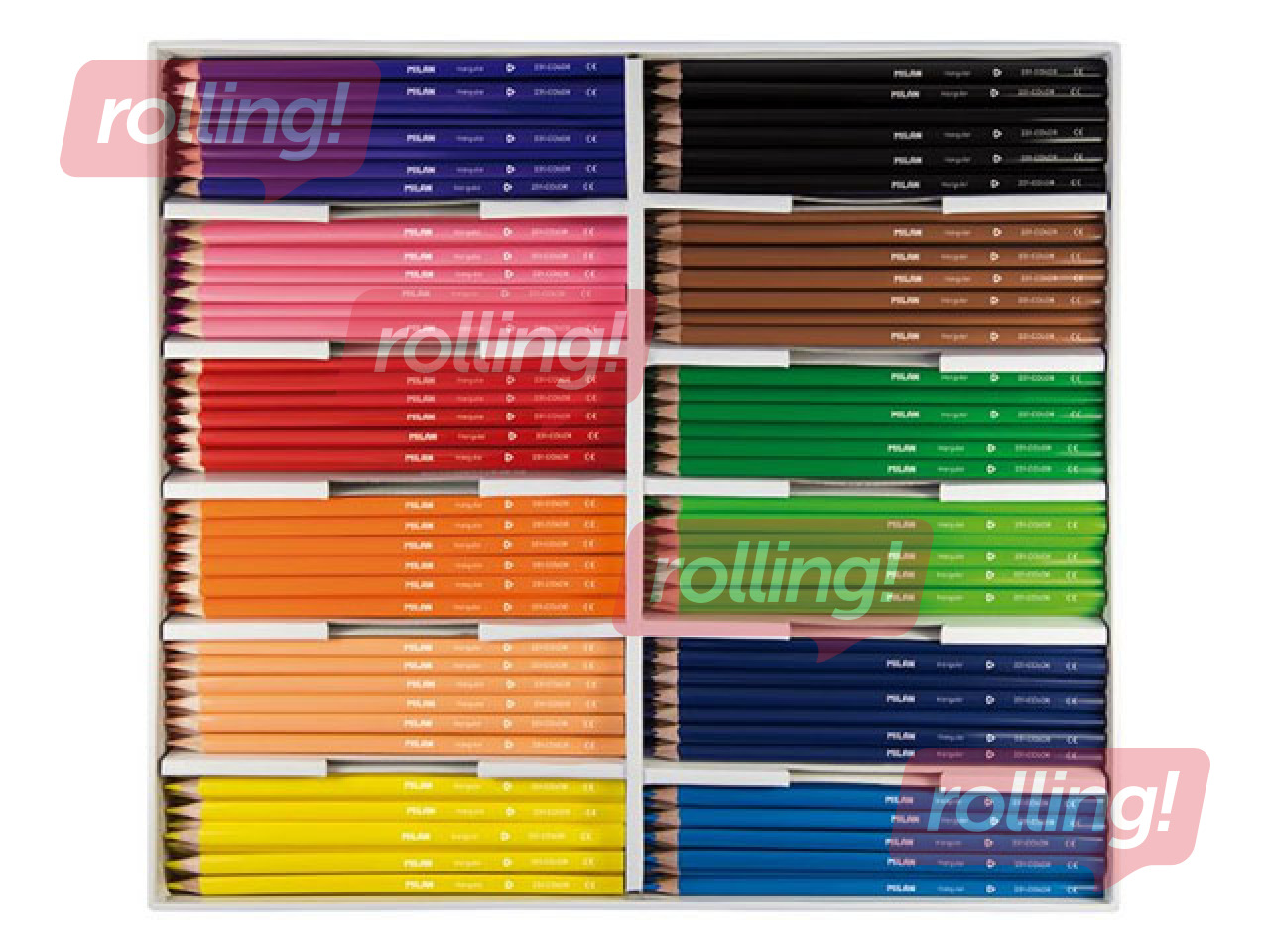 Krāsainie zīmuļi Milan 231, trīsstūra, 288 gab.