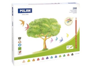 Krāsainie zīmuļi Milan 231, trīsstūra, 288 gab.