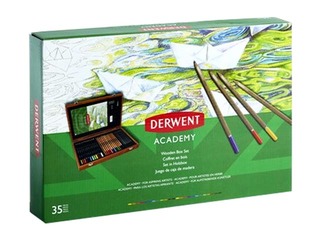 Krāsaino zīmuļu dāvanas komplekts Derwent koka kastē