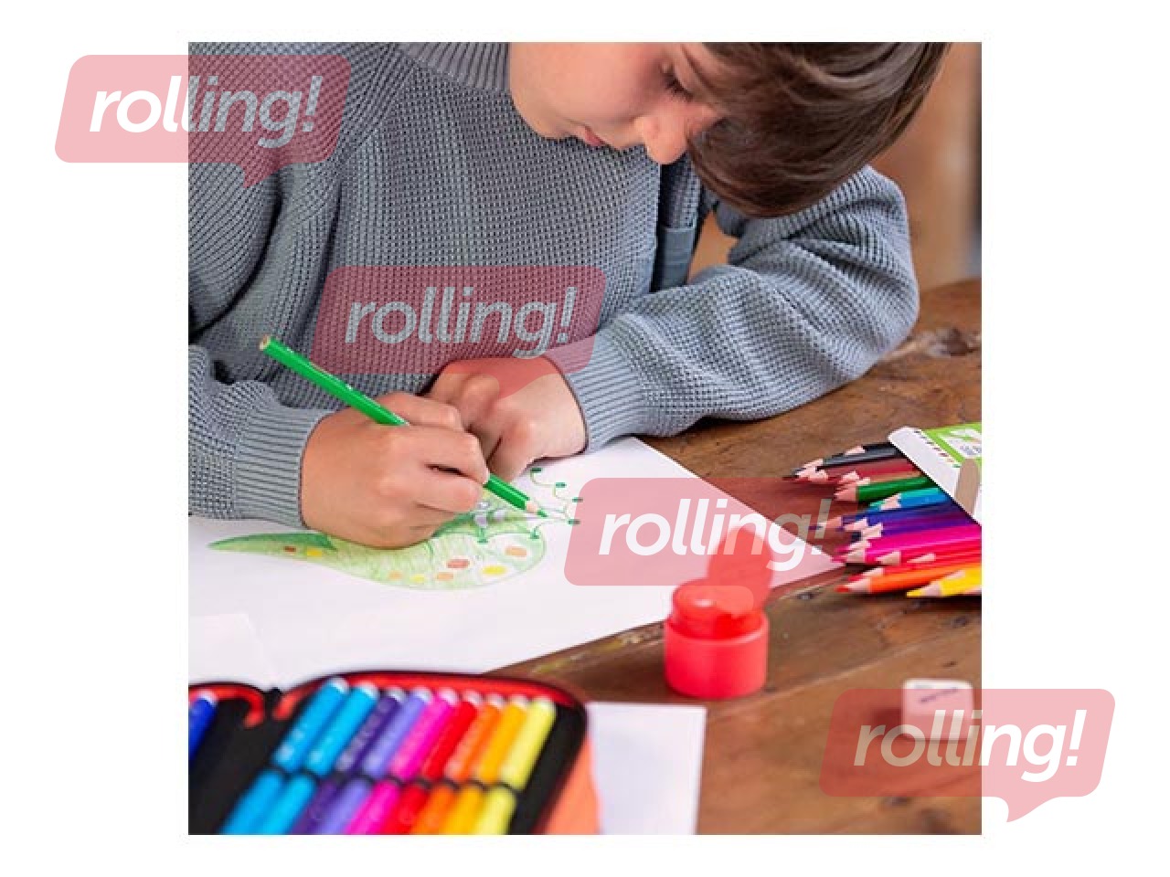 Coloured pencils Milan, triangular, 18 colours