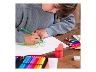 Krāsainie zīmuļi Milan 231, trīsstūra, 18 krāsas