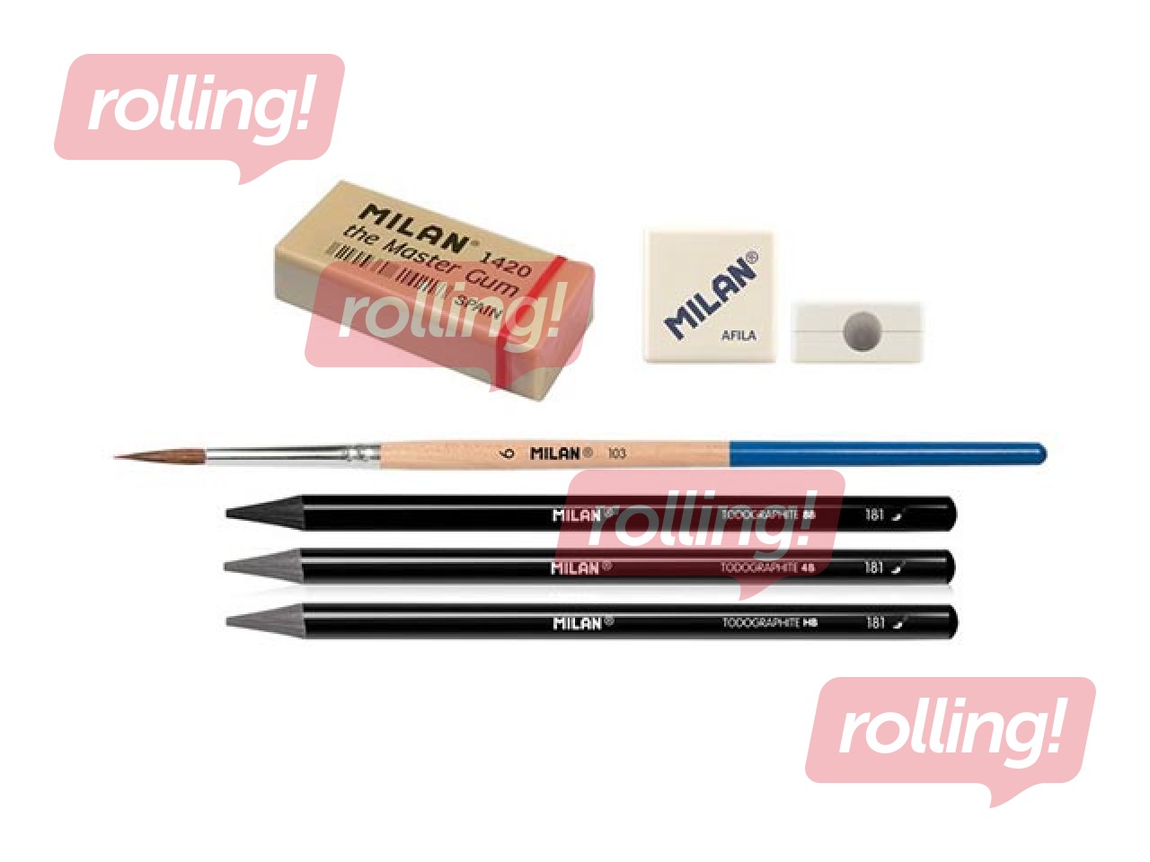 Zīmuļu komplekts Milan, akvareļu, metāla kastē