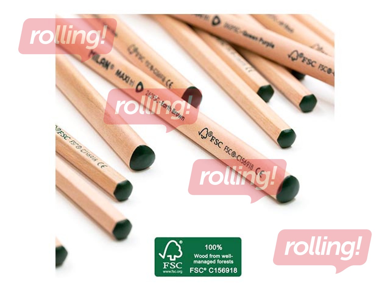 Coloured pencils Milan, FSC®-certified wood, 12 colours