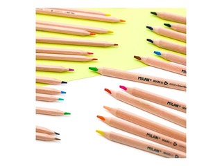 Krāsainie zīmuļi Milan, koka, 12 krāsas