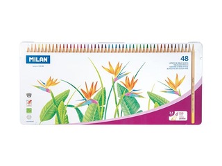 Coloured pencils Milan, in a metal box, 48 colors