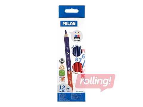 Bicolour red-blue Milan Maxi pencil