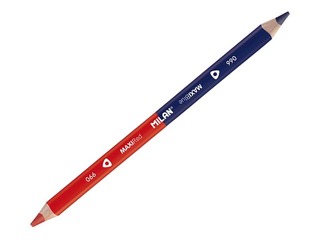 Bicolour red-blue Milan Maxi pencil