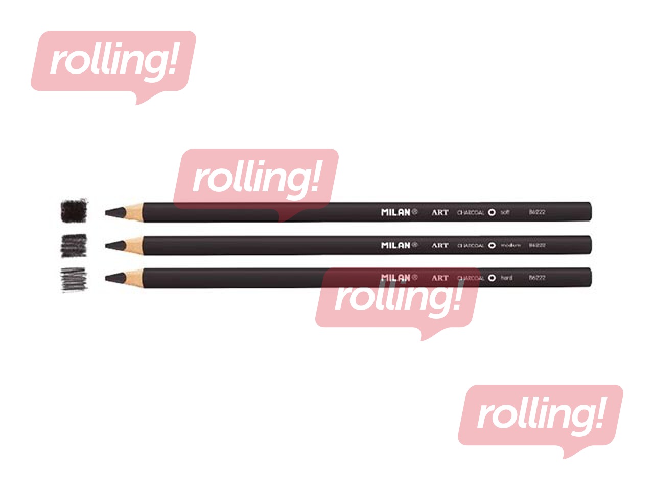 Charcoal pencils Milan Art, 3 pcs.
