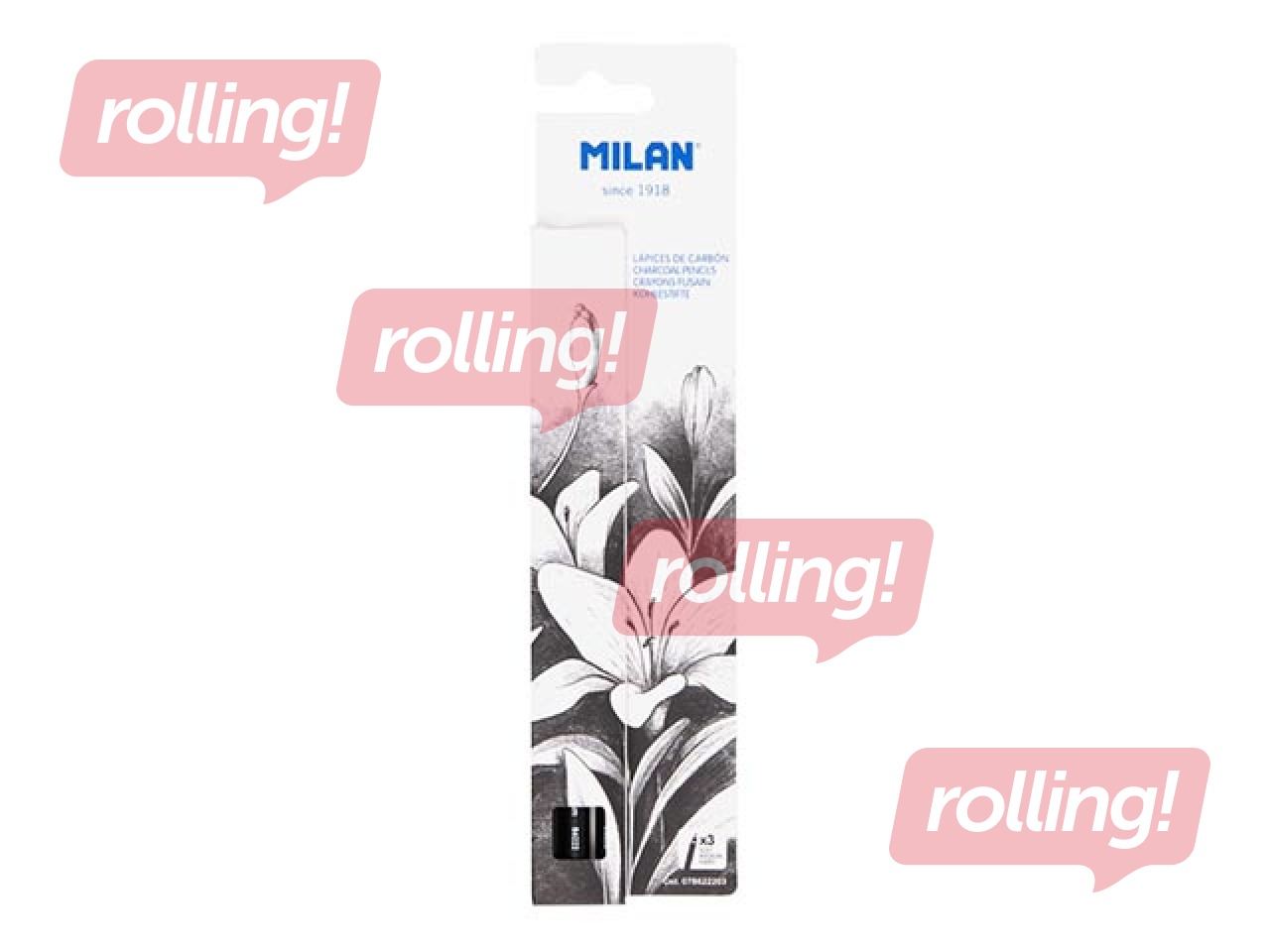 Карандаши угольные Milan Art, 3 шт.