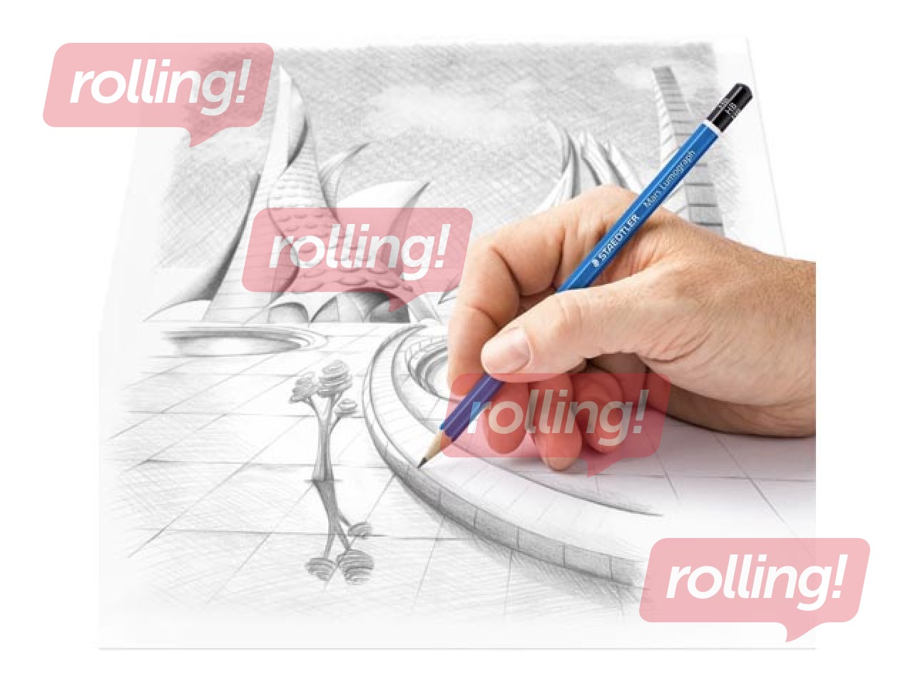 Zīmuļu komplekts Staedtler Lumograph 100, metāla kastē, 24 gab.