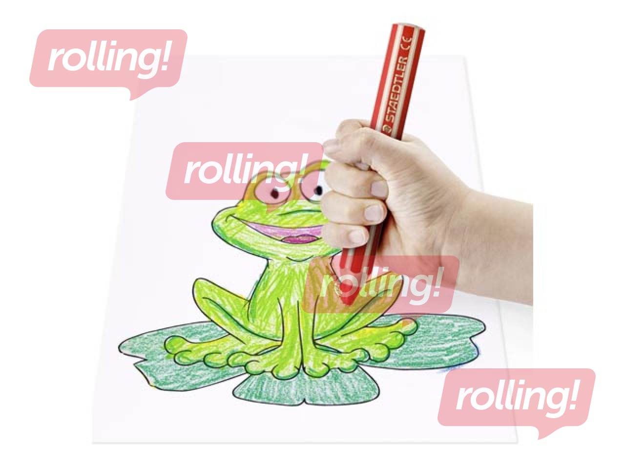 Krāsainie zīmuļi ar asinātāju Staedtler Noris junior 140, 6 gab.