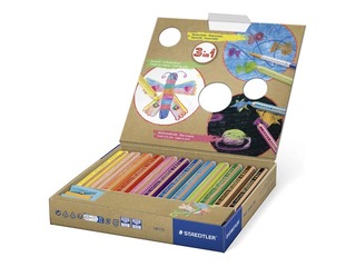 Krāsainie zīmuļi ar asinātāju Staedtler Noris junior 140, 12 gab.