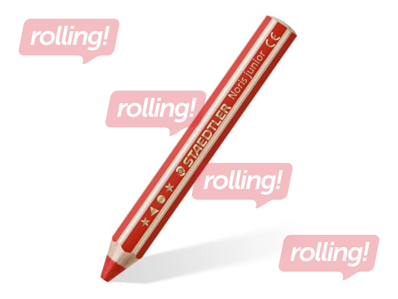 Krāsainie zīmuļi ar asinātāju Staedtler Noris junior 140, 12 gab.