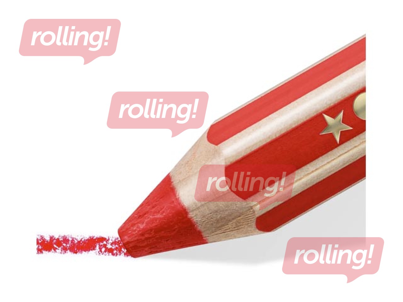 Krāsainie zīmuļi ar asinātāju Staedtler Noris junior 140, 12 gab.