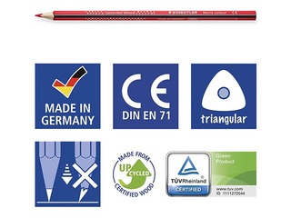 Krāsainie zīmuļi Staedtler 187, kastē 144 zīmuļi un 3 zīmuļu asinātāji