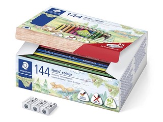 Цветные карандаши Staedtler 187, в коробке 144 карандаша и 3 точилки