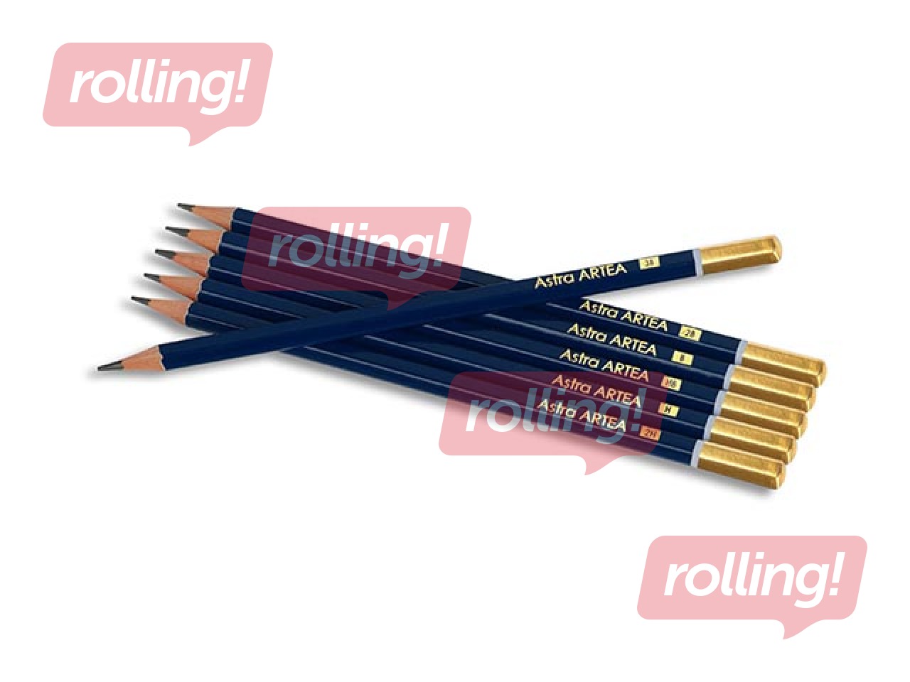 Zīmuļu kompekts Astra, metāla kastē, 6 gab.