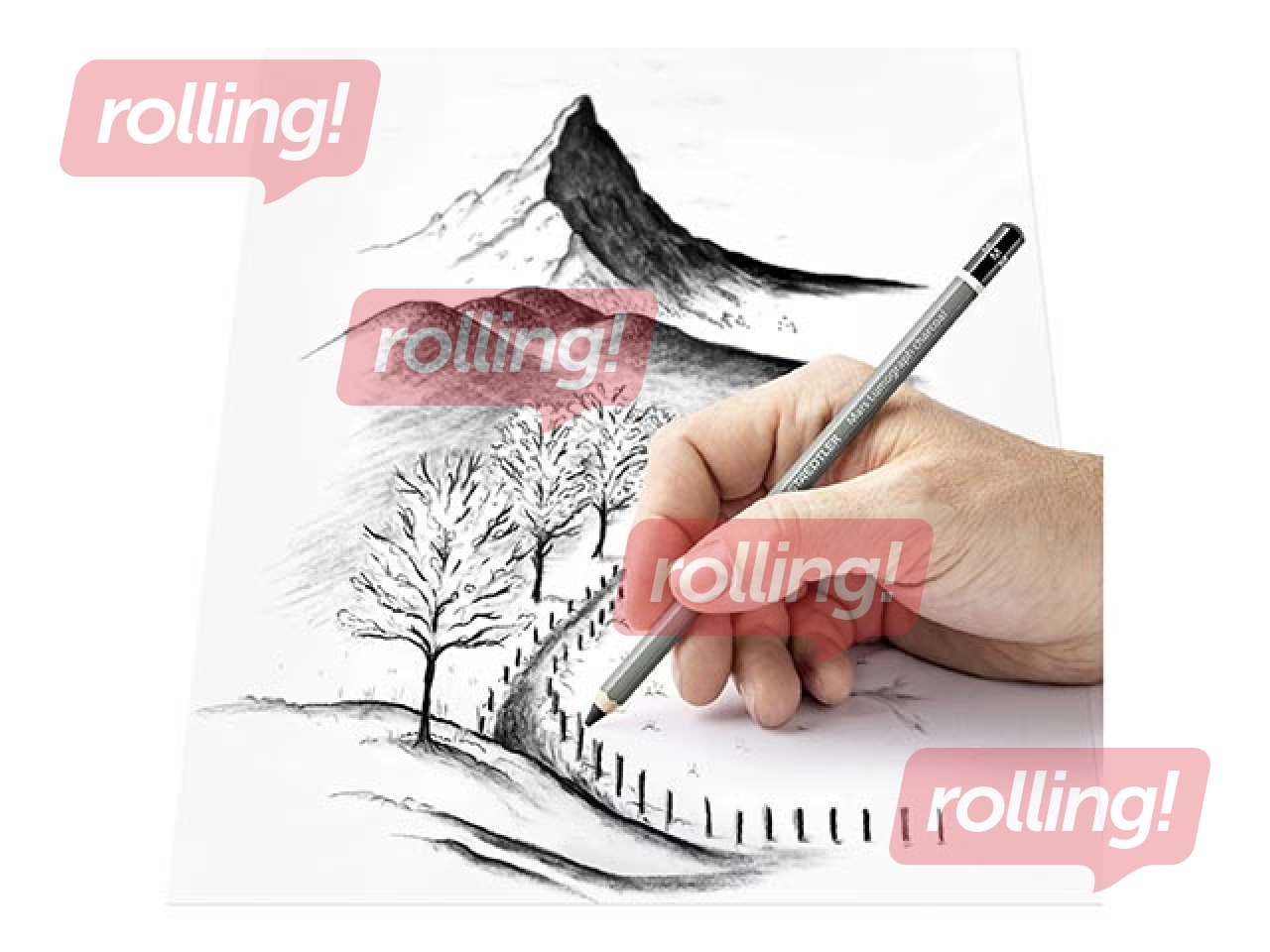 Söepliiatsid ja 1 paber Staedtler, must