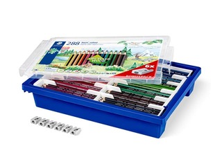 Coloured pencils with sharpeners Staedtler 185, in a plastic box, 288 pcs.