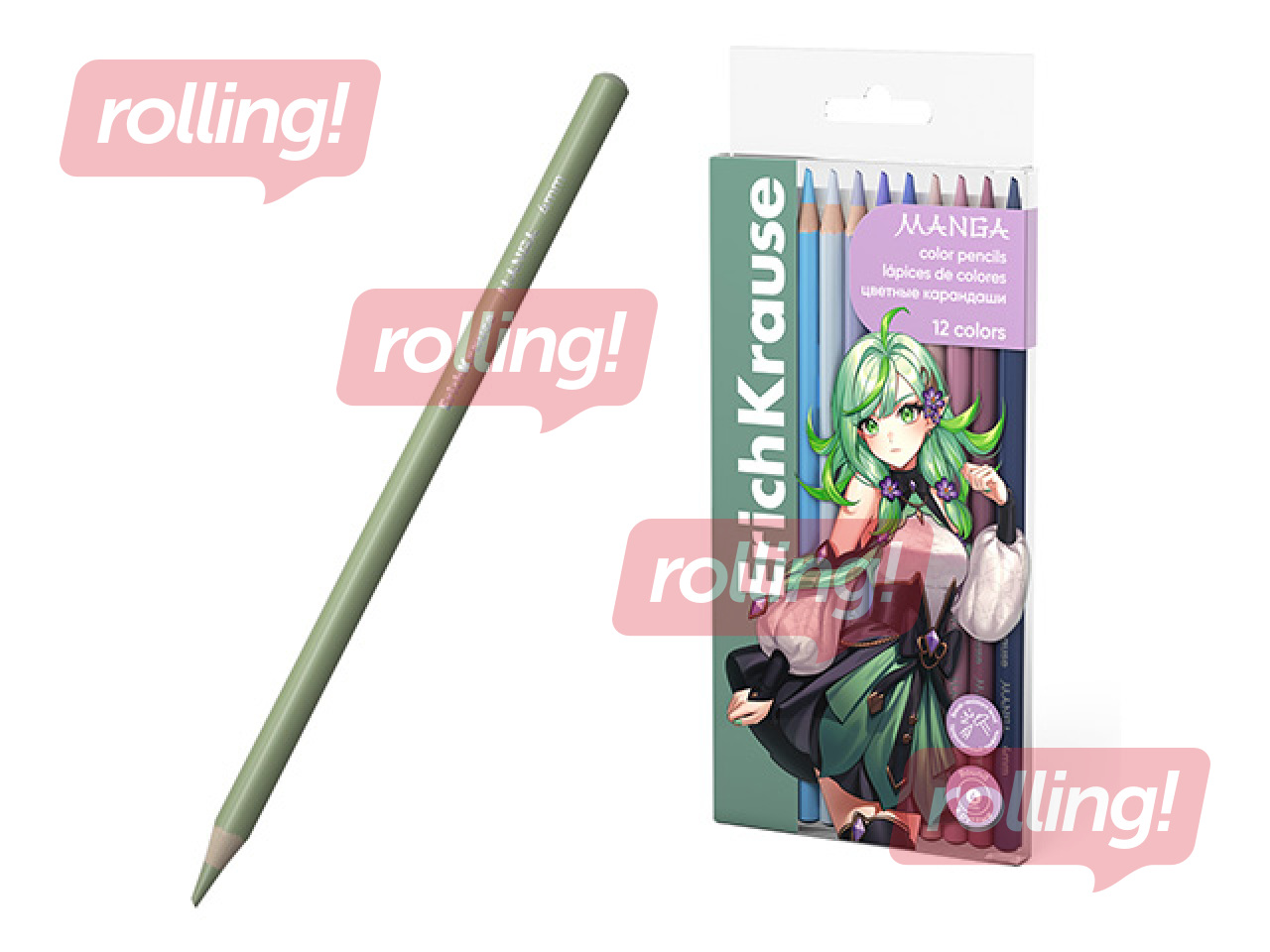 Krāsainie zīmuļi ErichKrause, Manga, 12 krāsas