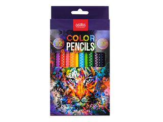 Värvipliiatsid Osiris, Maxi, Jumbo, kolmnurksed, 12 värvi