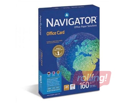 Papīrs Navigator Office Card, A4, 160g/m², 250 loksnes