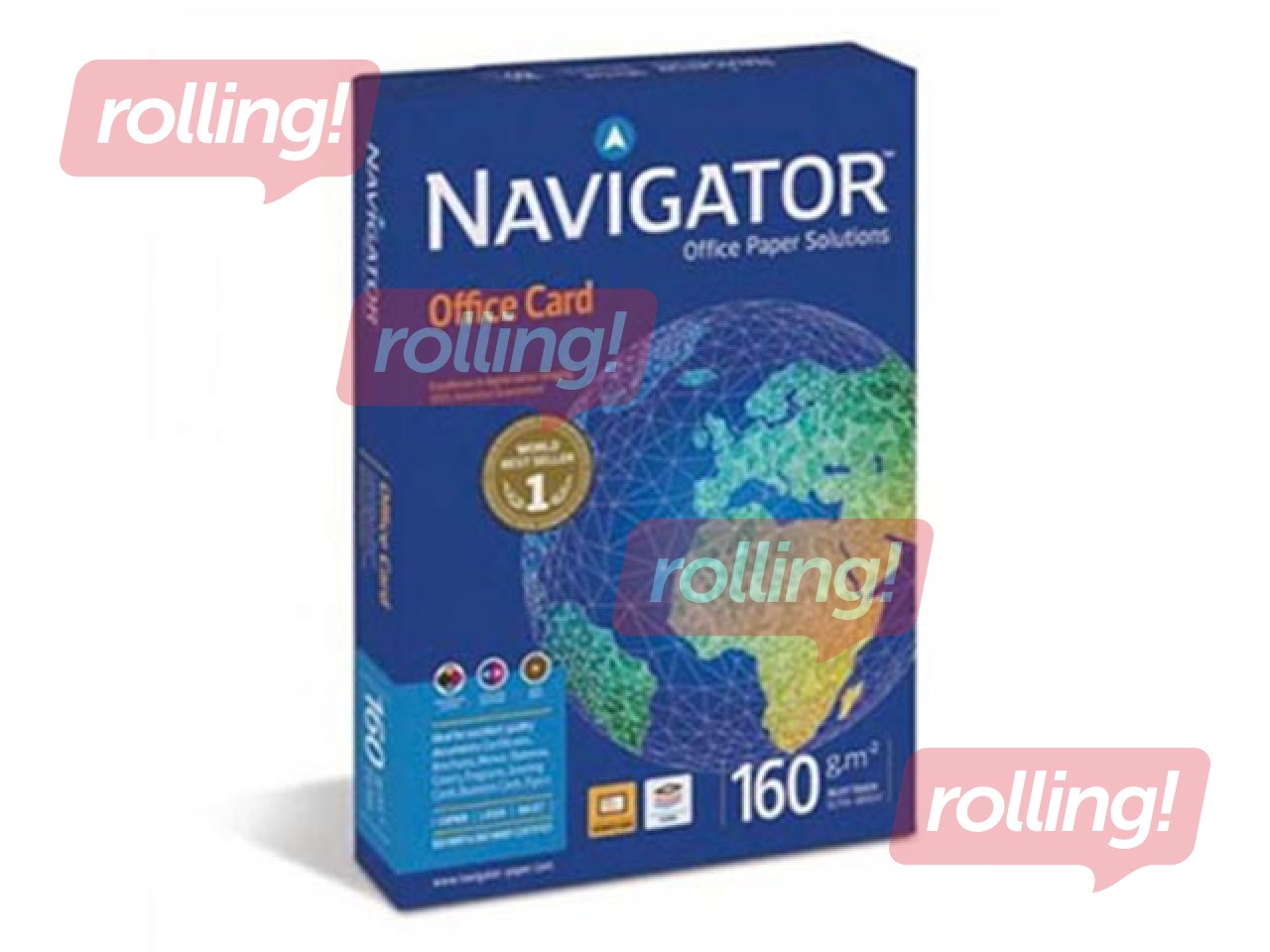 Papīrs Navigator Office Card, A4, 160g/m², 250 loksnes