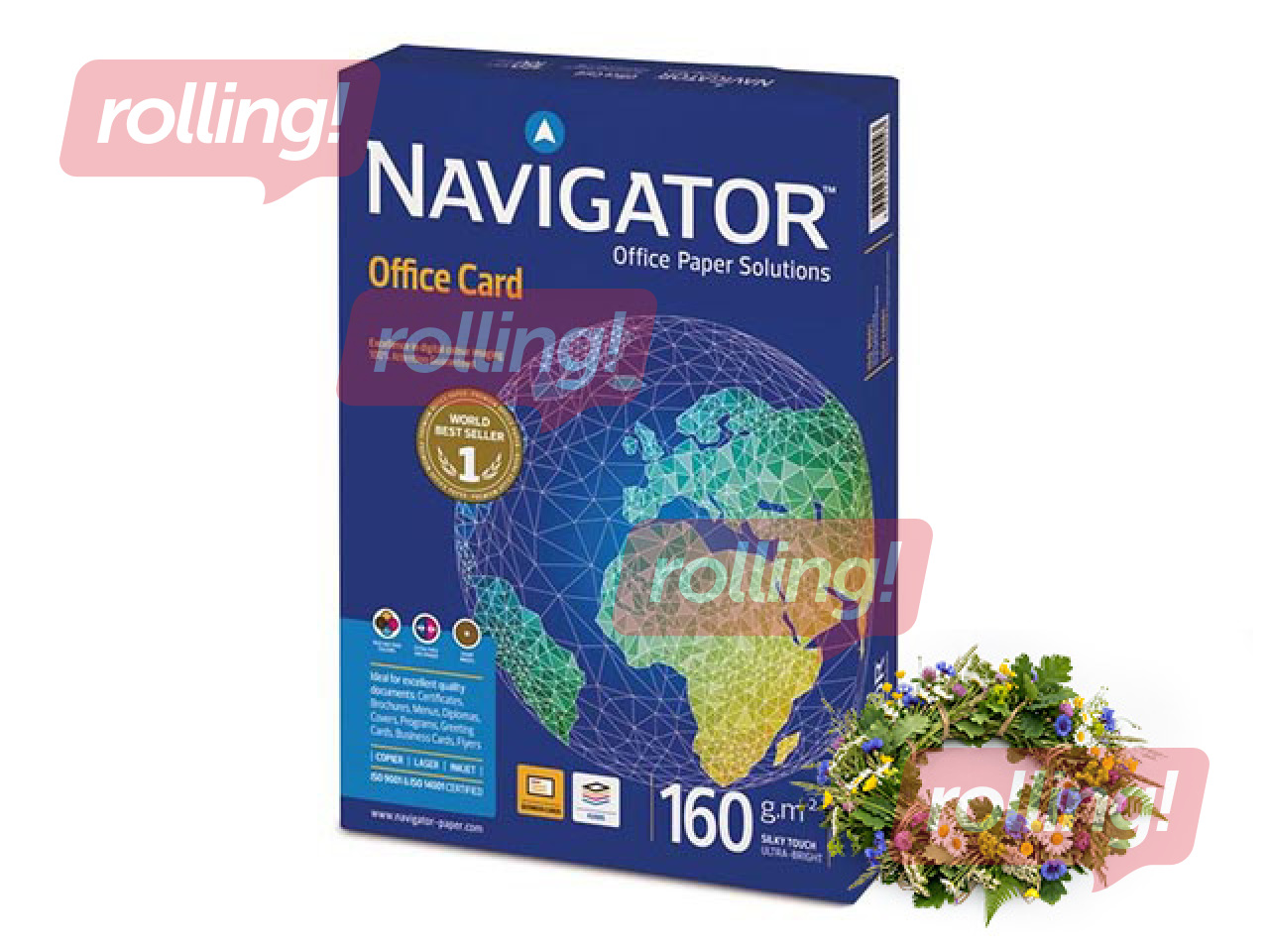 Papīrs Navigator Office Card, A3, 160g/m², 250 loksnes + Līgo dāvana!