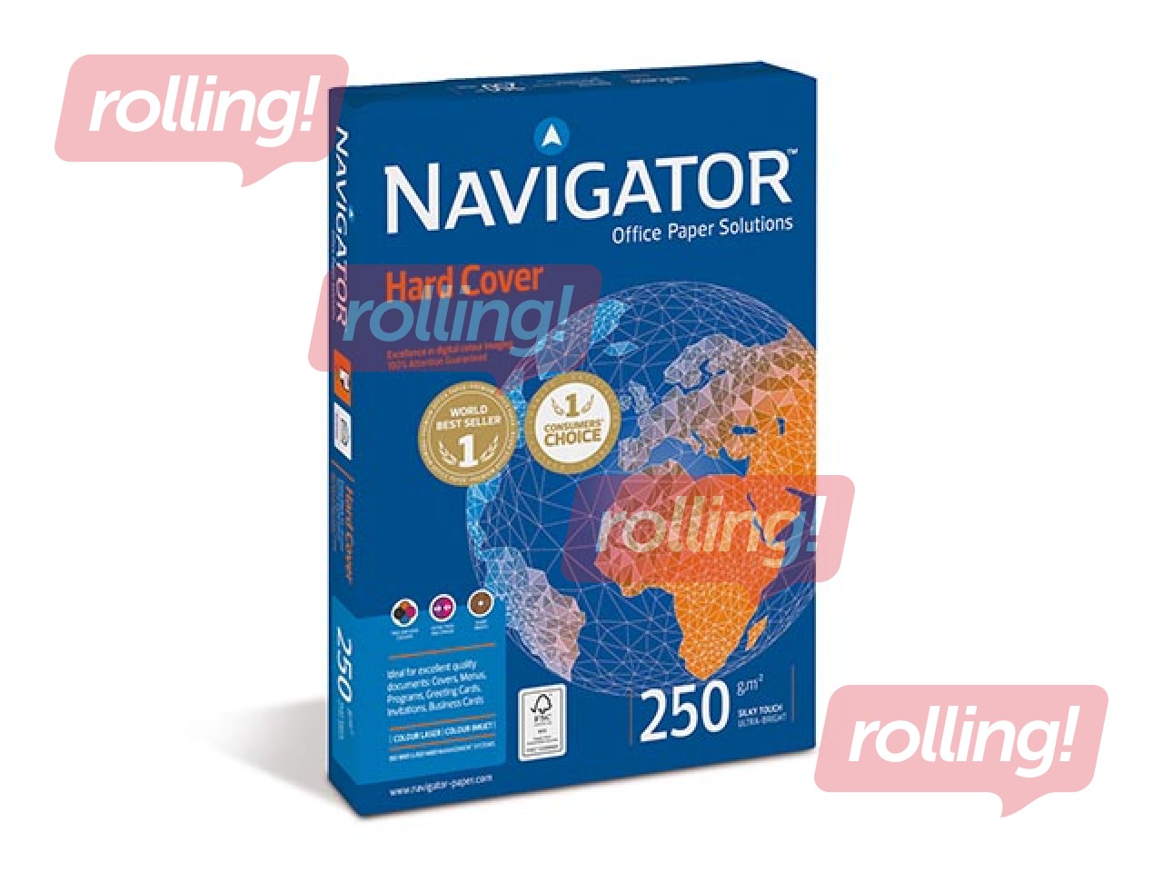 Paber Navigator, Hard Cover, A4, 250g/m², 125 lehte