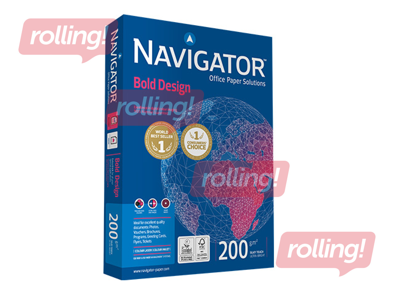 Paber Navigator, Bold Design, A4, 200g/m², 150 lehte