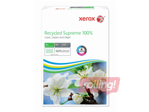 Papīrs Xerox Recycled Supreme, 100% pārstrādāts, A4, 80g/m2, 500 loksnes