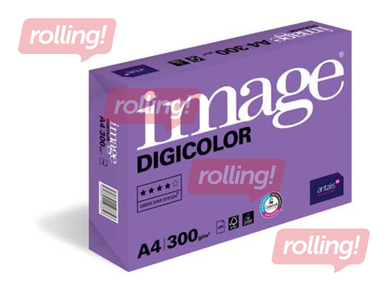 Papīrs Image Digicolor, A4, 300g/m², 125 loksnes