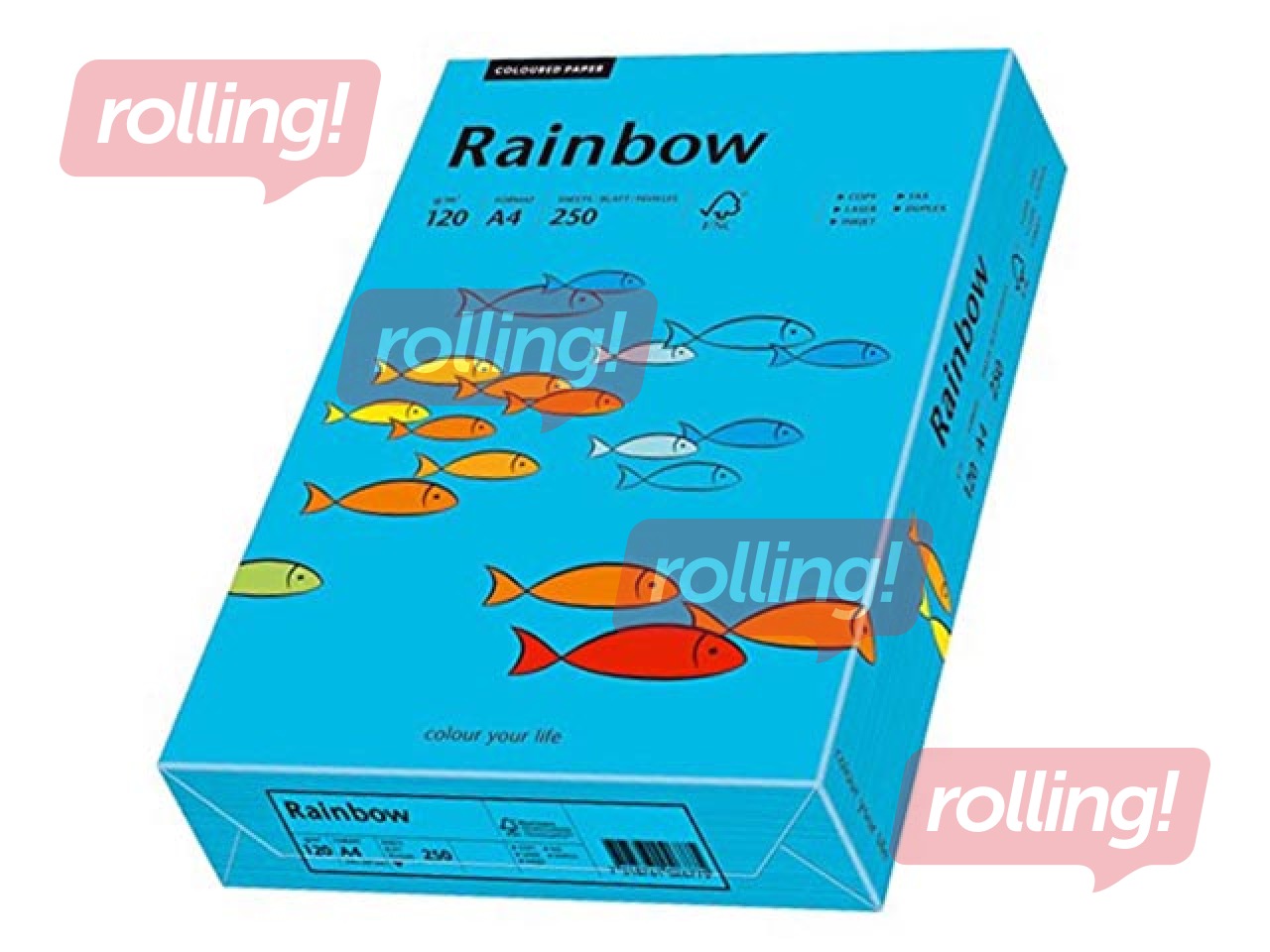 Papīrs Rainbow 87, A4, zils, 80g/m², 500 loksnes