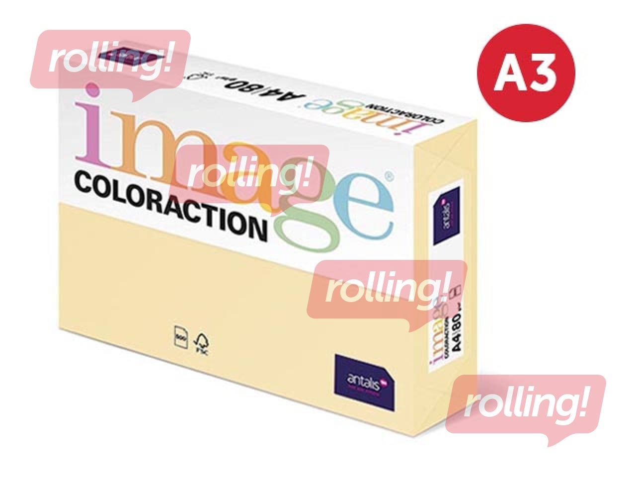 Papīrs Image Coloraction 54, A3, brūni dzeltens, 80g/m², 500 loksnes