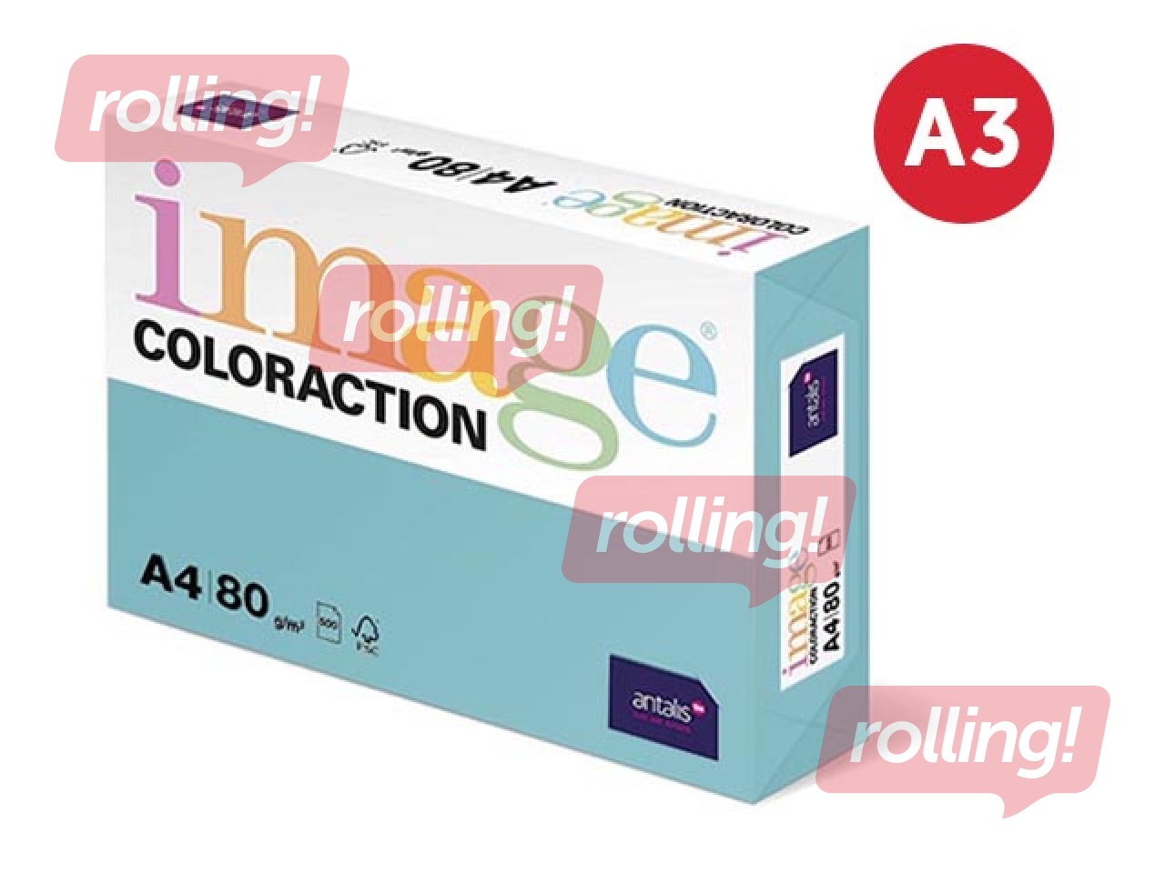Paper Image Coloraction 77, A3, aqua, 80g/m², 500 sheets