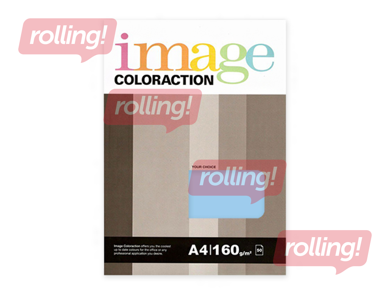 Papīrs Image Coloraction, A4, Iceberg/Pale Icy Blue, 160g/m², 50 loksnes