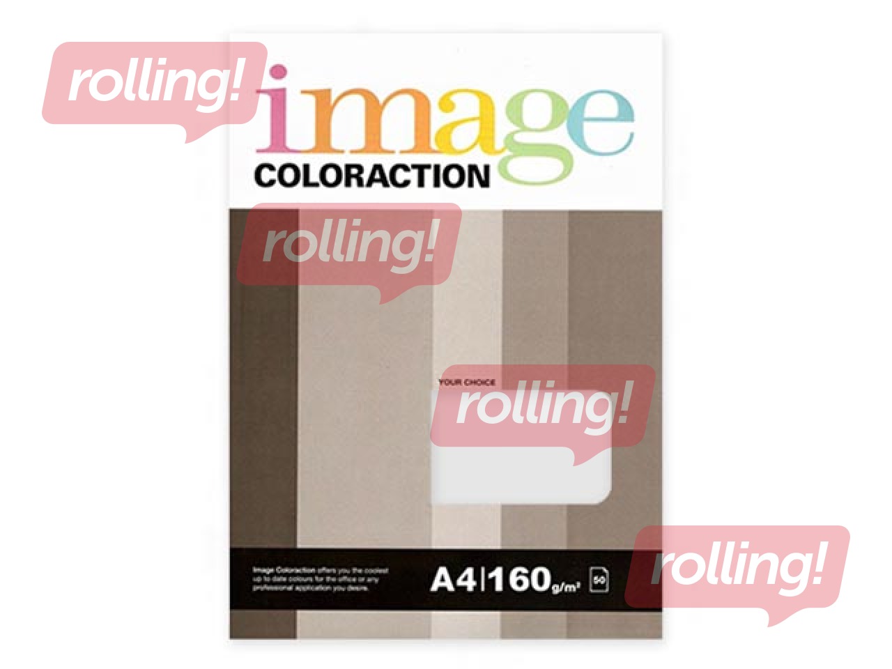 Papīrs Image Coloraction, A4, Iceland/Mid Grey, 160g/m², 50 loksnes