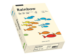 Papīrs Rainbow 03, A4, 160g/m2, 250 loksnes, krēmkrāsas