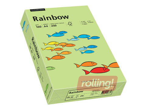 Papīrs Rainbow 74, A4, 160g/m2, 250 loksnes, vidēji zaļš