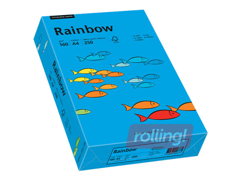 Бумага Rainbow 88, A4, 160г/м2, 250 листов, ярко-синяя