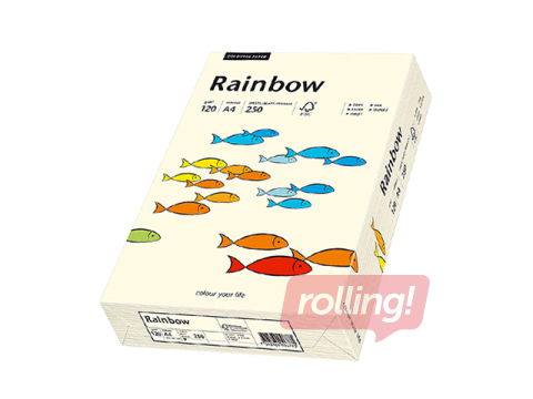 Papīrs Rainbow 03, A4, krēmkrāsas, 120g/m², 250 loksnes